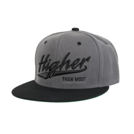 Higher Than Most Snapback Gray Black