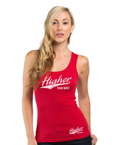 Higher Thank Most Ladies Tank Red