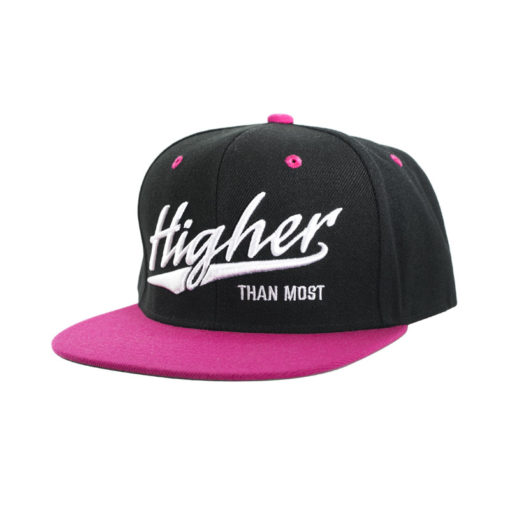 Higher Than Most Snapback Black Pink