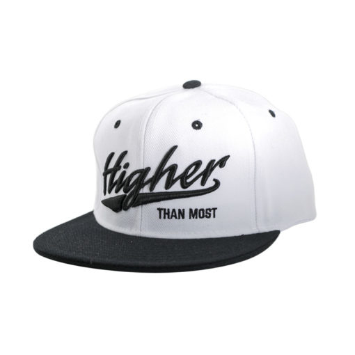 Higher Than Most Snapback White Black