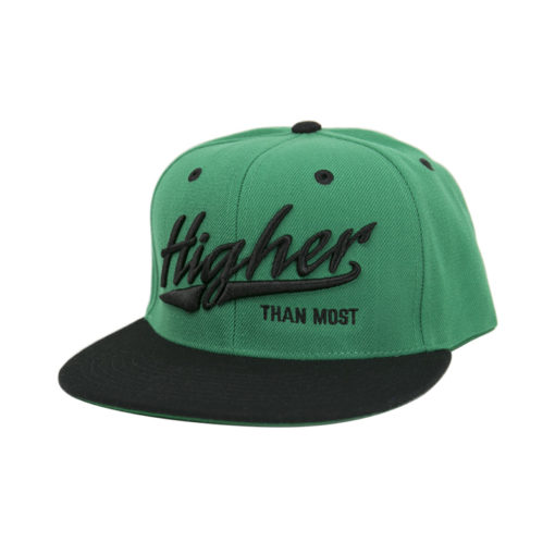 Higher Than Most Snapback Green Black