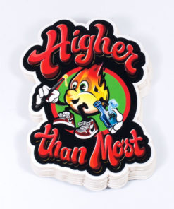 Higher Than Most Fire Boy Dab Lettering Sticker