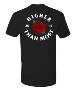 Higher Than Most Rose T-Shirt in Black