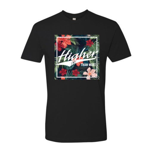 Higher Than Most Tropical T-Shirt in Black